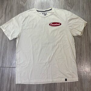 MBX Denim Wear Daredevil Size XL  T-Shirt White Throttle Body Steel & Chrome